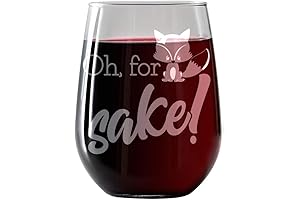 17oz Stemless Oh for Fox Sake Funny Wine Glass Engraved
