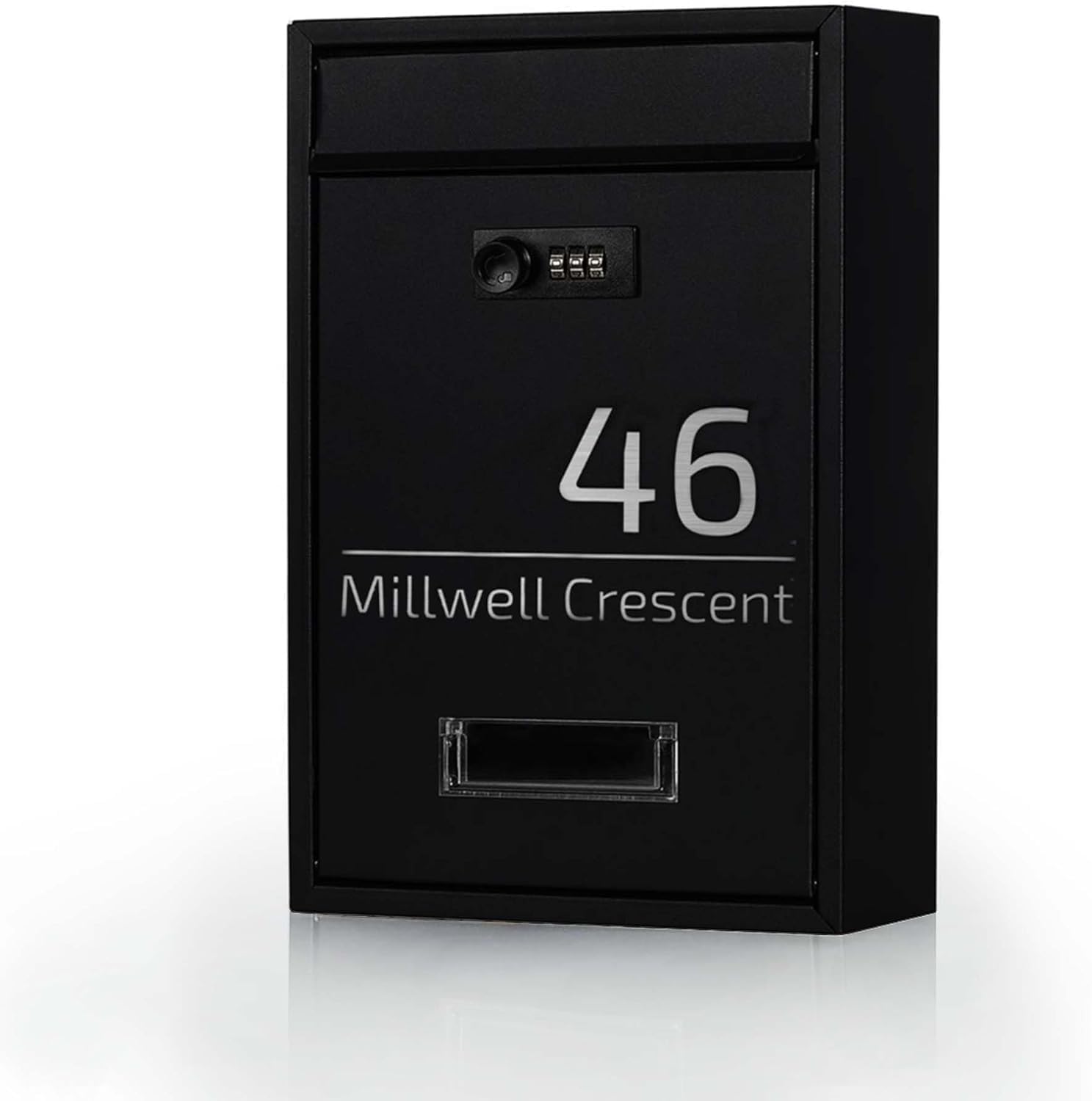 Personalised Letter Box for Outside - Customised with Name and House Number - Wall Mounted Mail Box -Waterproof and Dustproof