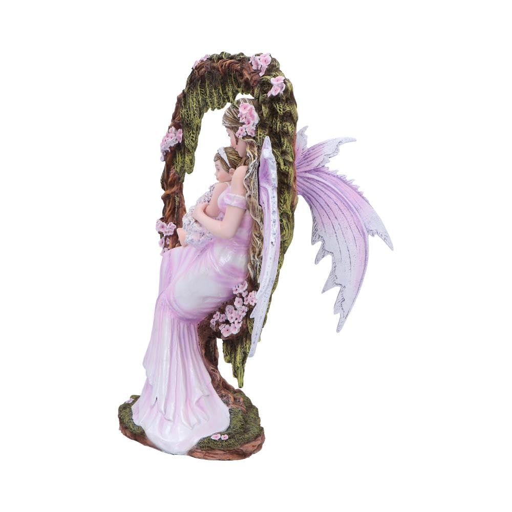 Nemesis Now Statua dell'affetto della mamma, dipinta a mano, scultura mamma e bambino, decorazione rosa per asilo e regalo per la festa della mamma