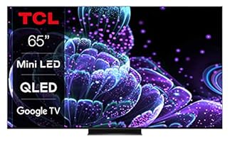 TCL 65C839 65 Zoll 164cm QLED Mini-LED Fernseher, 4K UHD, Google TV, HDR Extreme, 1500nits, 144Hz VRR, 120Hz Motion Clarity, HDMI 2.1, Dolby Vision &amp; Atmos, ONKYO Sound, Sprachsteuerung, Metallgehäuse