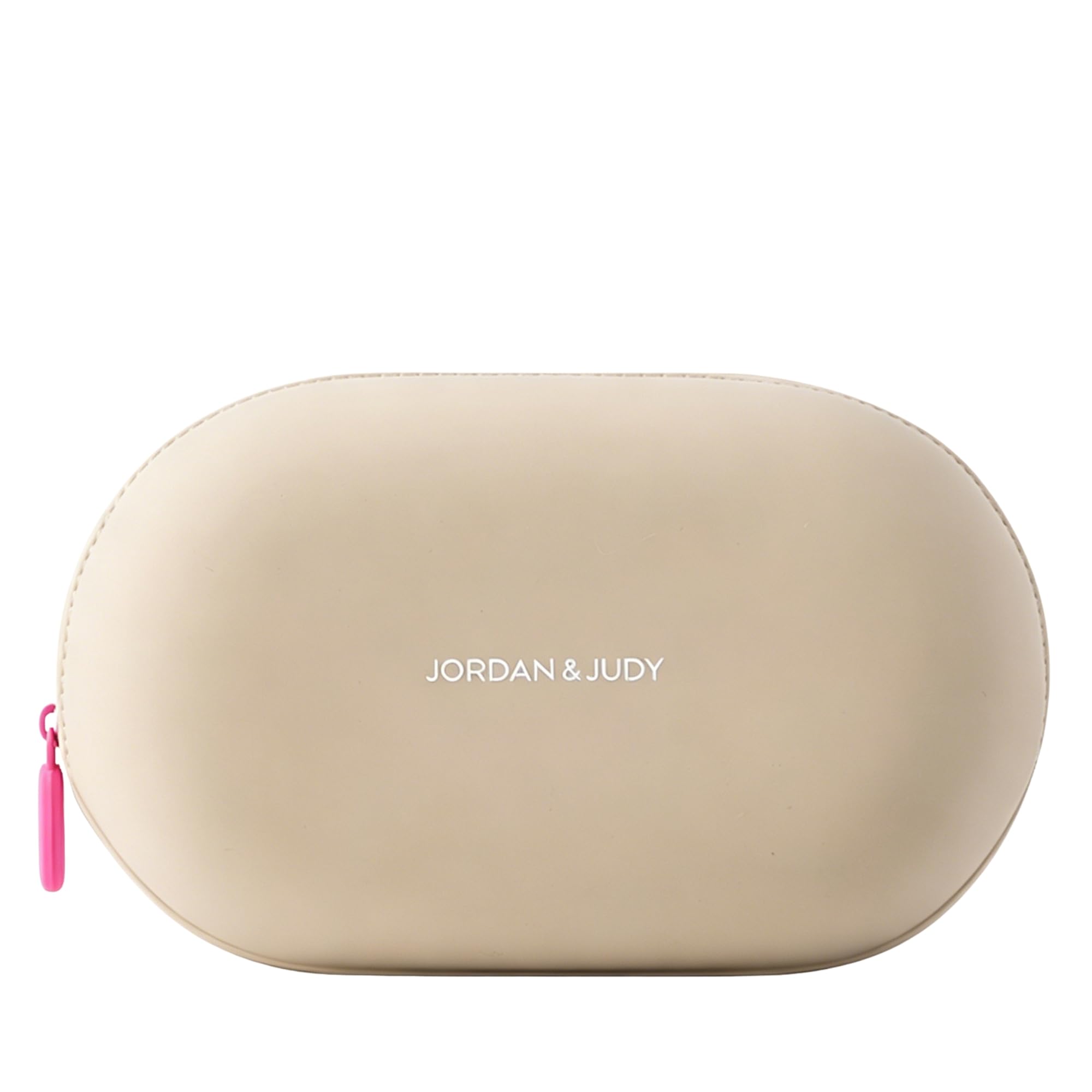 Travistar Silicone Travel Makeup Bag - Medium Toiletry Bag Portable Cosmetic Bag Waterproof Makeup Organizer Bag Small Make Up Pouch Womens Brush Holder Bag with Zipper Closure Khaki Khaki-K213
