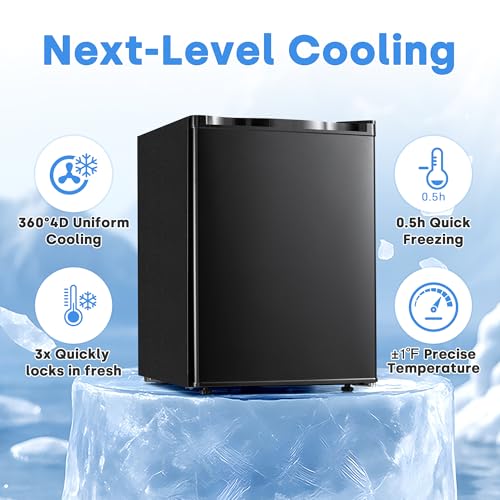 DOGHLY 2.1 Cu.Ft Upright Freezer with Removable Shelf, 7 Adjustable Thermostat, Stand-up Single Door Compact Freezer with Rapid Cooling Technology for Home, Kitchen, Dorm, Black (2.1 CU.FT) on Fridge.com