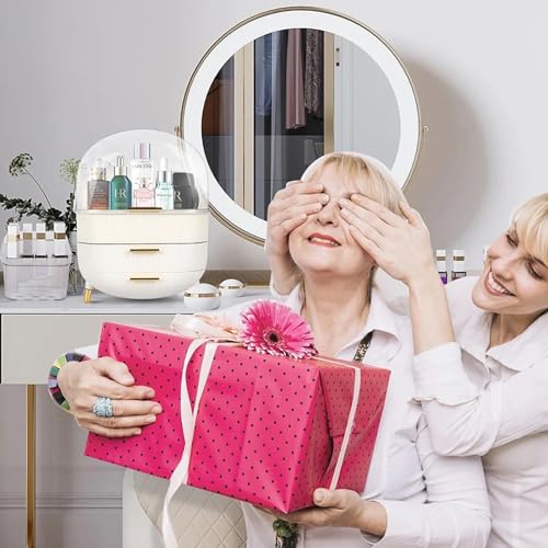 RMAN-Makeup-Organizer-for-Vanity-Make-up-and-Cosmetics-Storage-with-Lid-and-Drawers-Skincare-Organizers-Display-Cases-for-Countertop-Bathroom-Dresser