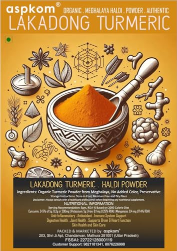 Lakadong Turmeric, Meghalaya, 100g, Pack of 1, Authentic Organic ...