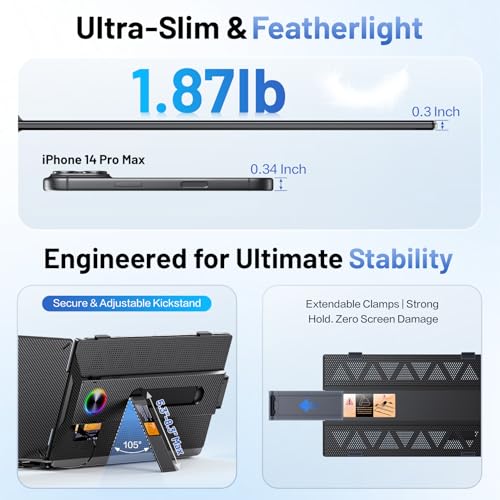 Image of Laptop Screen Extender, 14 inch FHD 1080P Portable Monitor for Laptop with 100% sRGB, Dual Screen Extender for Laptop 13-17.3 inch, Plug & Play External Monitor, Business Travel & Home Office
