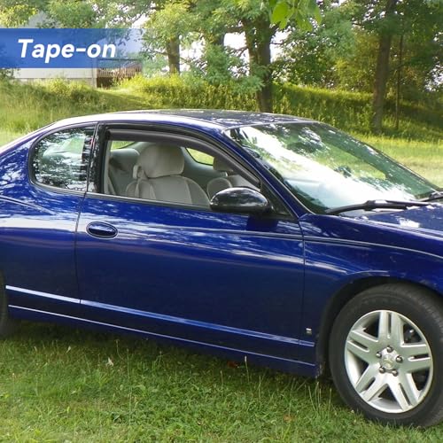 Image of Window Visors Rain Guards Shield for 2000-2007 Chevy Monte Carlo, Out-Channel Window Vent Wind Deflectors Visors Shades for 00-07 Monte Carlo
