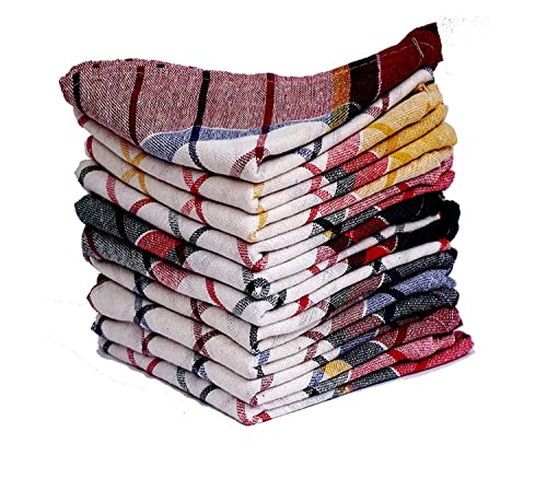Image of Kitchen Cleaning Cloth Multipurpose Kitchen Towels Cotton Dish Napkin - Machine Washable Etc 18X18 Inch Pack of 06 Pcs (Pack of 24)