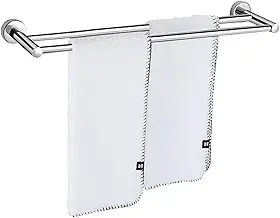 LUMAI Toalheiro de Parede Duplo em Aço Inox - Suporte para Toalhas de Banheiro 60cm