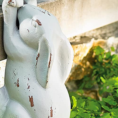 Saved By A Hare Sculpture, Easter Bunny Figurine, Easter Garden Gnome Rabbit Decor Outdoor Statue, Resin Bunny Rabbit Ornament For Easter Home Decorations Gift #TOP6