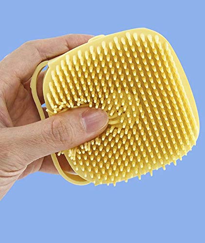 WmcyWell 80ml Silicone Massage Exfoliating Bath Shower Brush with Soap Dispenser Bath & Body Brushes Wash Scrubber Deep Cleaning for Women Men Children