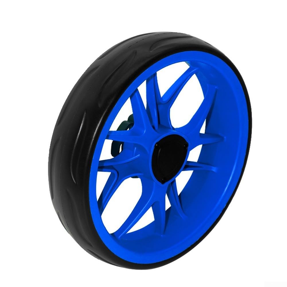 GLOBALHUT Golf Trolley Replacement Wheel, 10-Inch EVA Foam Tyre With Sturdy Plastic Rim And 9Mm Axle, Compatible With Push-Pull Golf Cart (Blue)