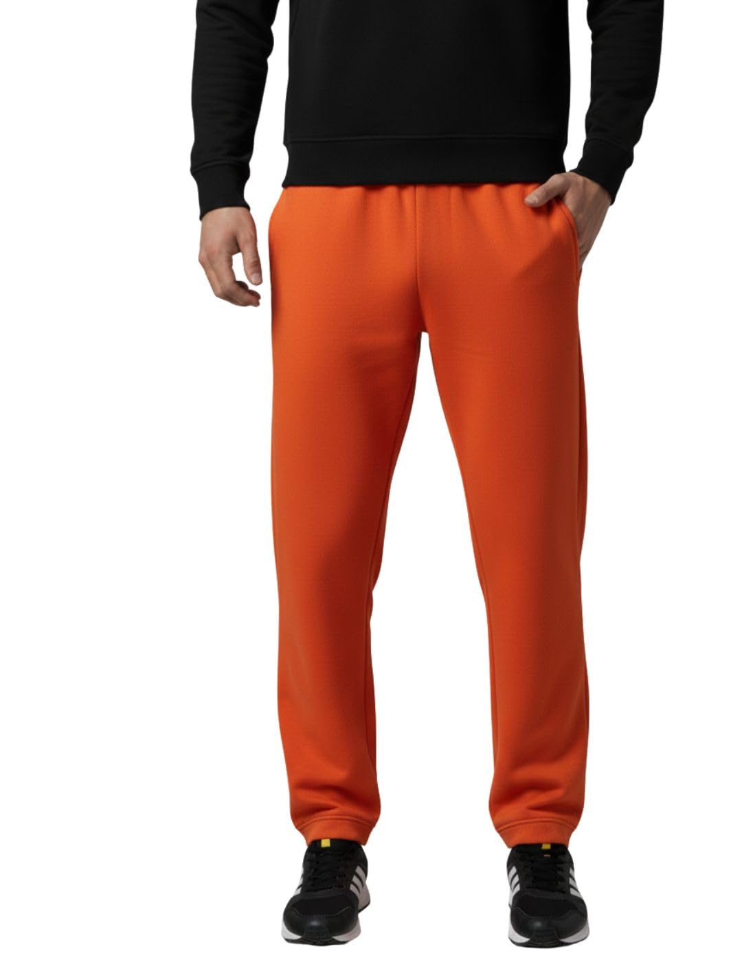 Mack Jonney Men’s Solid Fleece Track Pants | Warm & Durable Casual Lowers | Trendy Lowers-M5245-picture-25