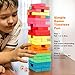 Coogam Wooden Blocks Stacking Game with Storage Bag, Toppling Colorful Tower Building Blocks Balancing Puzzles Montessori Toys Learning Sorting Family Games Educational Toys Gifts for Kids