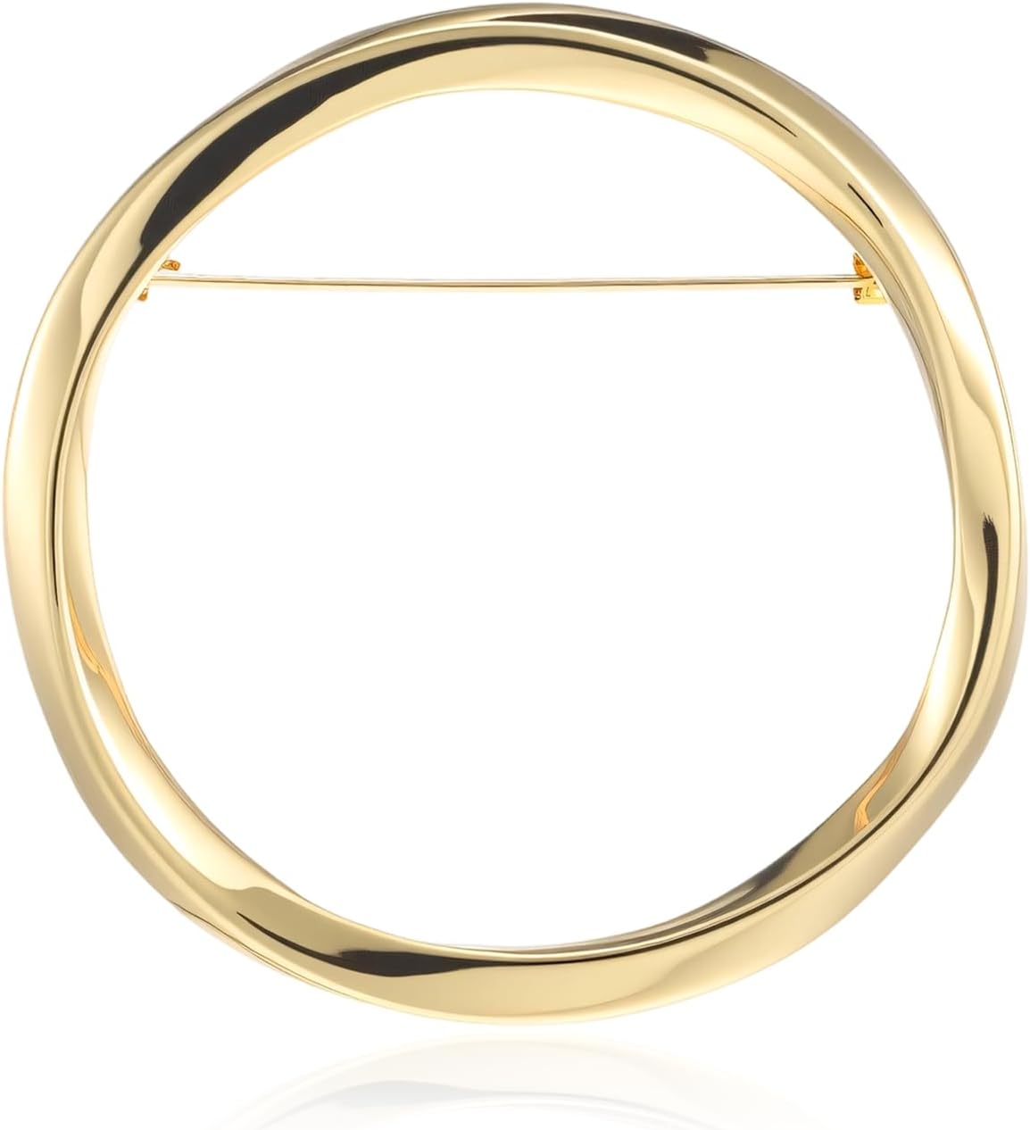 Round Circle Brooch Lapel Shawl Pin, Simple Geometry Hollow Metal Brooch Pin for Women Minimalist Dress Suit Scarf Hat Sweater Backpack Clothes Accessories Decoration Brooches Pins Fashion Jewelry