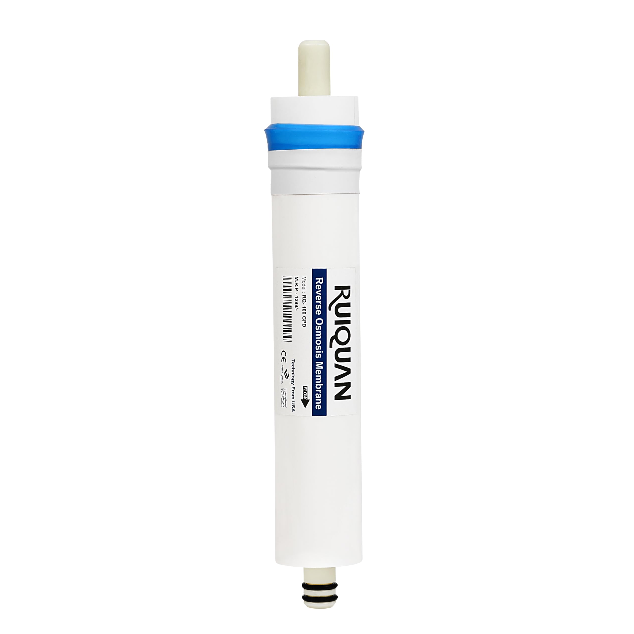 Ruiquan 100 GPD Membrane 3000 High TDS Membrane for All Type of RO Water 96%-98% - Compatible with Most RO System (100 GPD Membrane New White)-image-37
