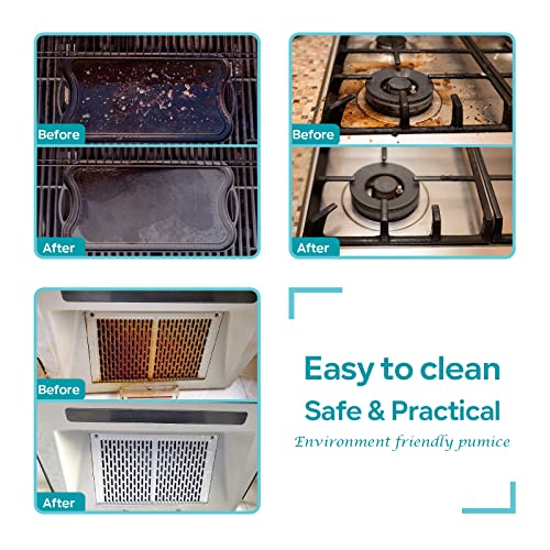 Hasteel Grill Cleaning Brick, Griddle Pumice Stone For Removing Stains Kit Of 4, Commercial Grade Grill Block Cleaner Accessories For Flat Top, Racks, Cast Iron, Sink, Effective & Reusable Clean Tool #TOP4