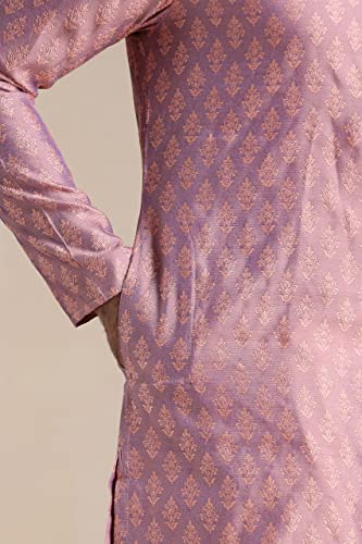 Image of Manyavar Men's Blended Viscose Printed Kurta Set (2pcs)
