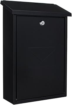 Rottner Parma Mailbox Steel Anthracite Grey Cylinder Lock 2 Keys Wall-Mounted Mailbox Including Mounting Material