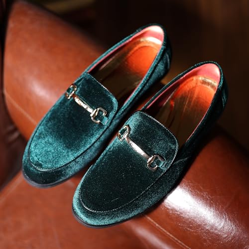 Image of COSIDRAM Mens Dress Shoes Business Luxury Velvet Loafers for Party Prom