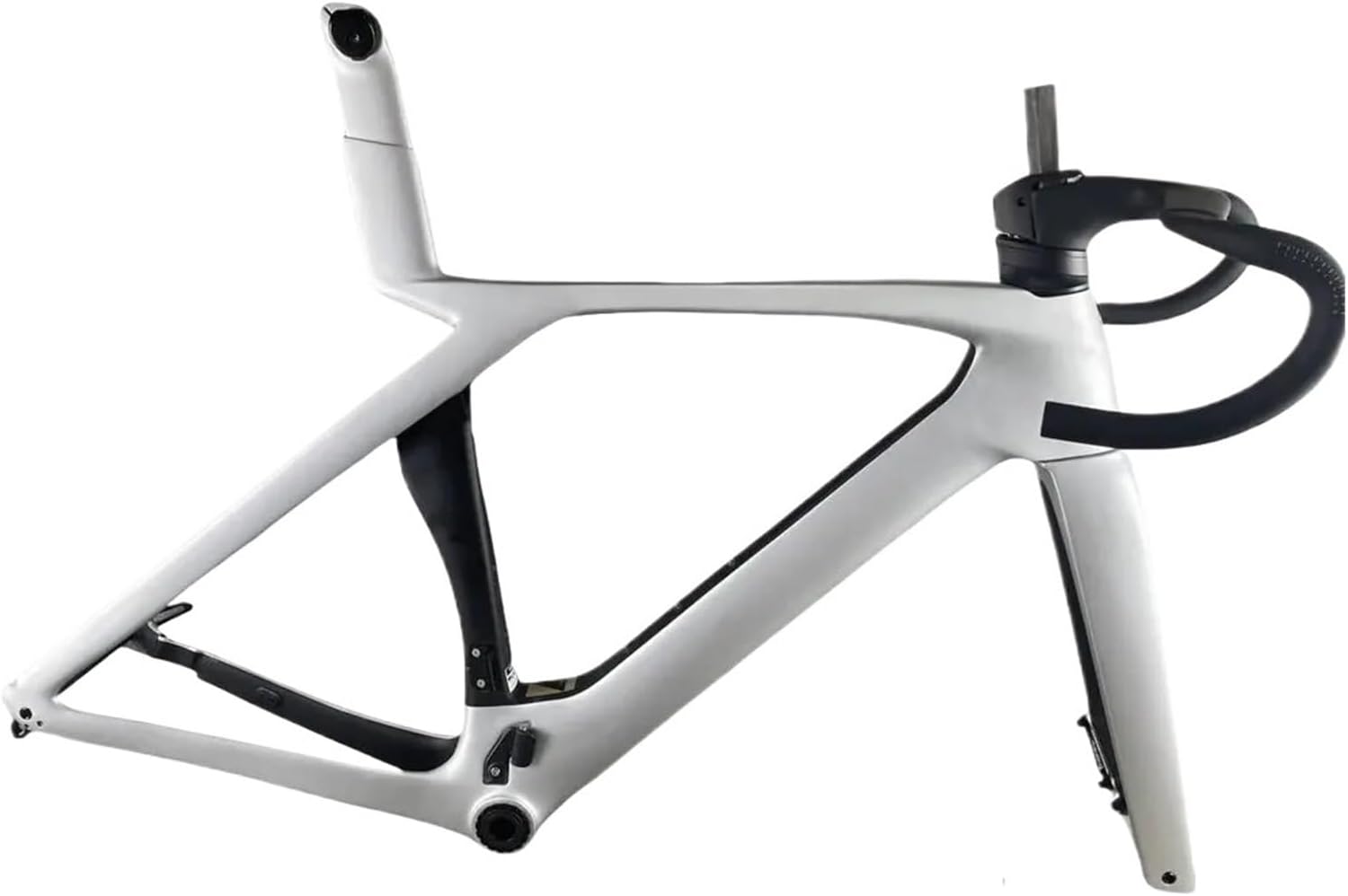 Carbon Bicycle Frame Bike Sliver Matte Road Frameset Disc with Handlebar