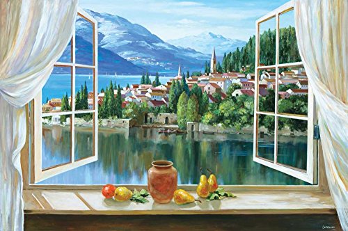 Affiche sur toile Lago di Fiori cadre grand format paysage