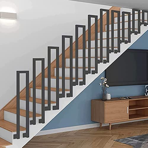 Rambarde escalier fer forgé noir de 75 cm de forme en U - 7
