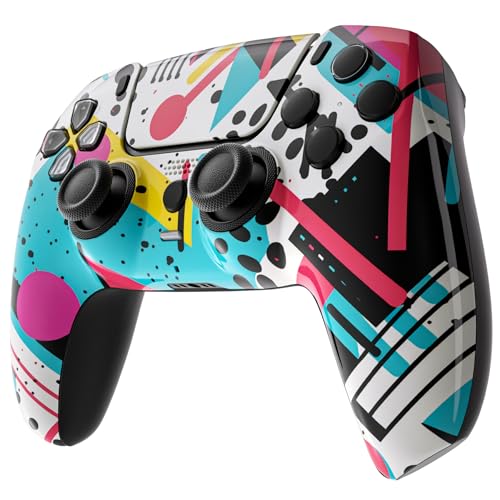 Image of Custom Controllerzz Custom Wireless Controller Compatible with PS5 - Multiple Designs Available (Retro Abstract)