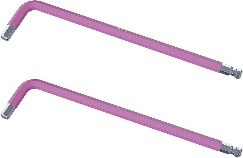 Chave Allen Hexagonal SAE com Ponta Esférica 5/16 pol. FOCMKEAS Roxa, 208 mm, Kit com 2 peças