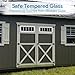 2 PCS 10'' x 29'' Shed Windows, Flush Mount Windows with Tempered Glass, Transom Windows with Screws, for Playhouses, Garages, Chicken Coops, White