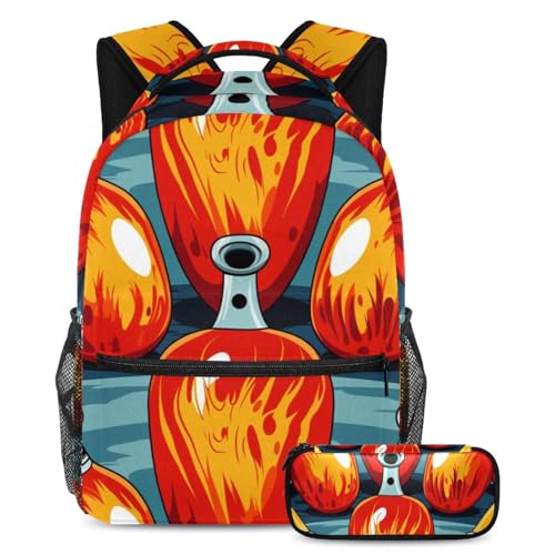 Sac à dos Art Fire Bowling avec trousse pour organiser la rentrée des ados