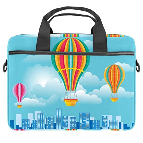 Sacoche bandoulière ordinateur portable 13.3 pouces anti-choc motif montgolfière