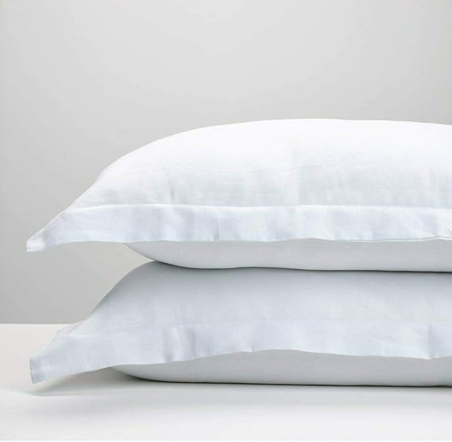 100% EGYPTIAN COTTON PILLOW CASES LUXURY HOTEL QUALITY WHITE SILVER CREAM 400 THREAD COUNT 2 PACK (White, Oxford Pillow Case)