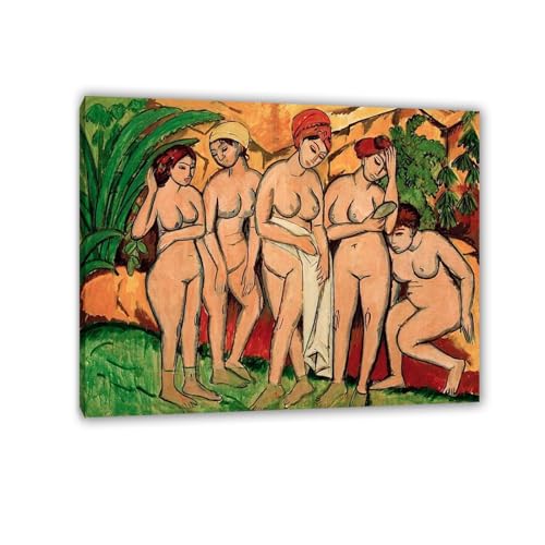 Impression sur toile expressionnisme MOBYAT tableau décoration mural salon 80x105cm