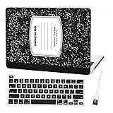 Laptop Plastic Hard Case Compatible with MacBook Pro 13 Inch 2020 A2338 A2251 A2289 Matte Rubberized Hard Shell Cover with A2251 A2289 Keyboard Cover and Dust Brush (Notebook Pattern-Black)