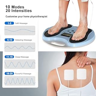 Medic Circulation Therapy Machine for Foot Knees & Legs, EMS & TENS Foot Massagers for Pain and Circulation, Leg Massager, Reduce Swelling in Feet & Ankles, Plantar Fasciitis, Arthritis