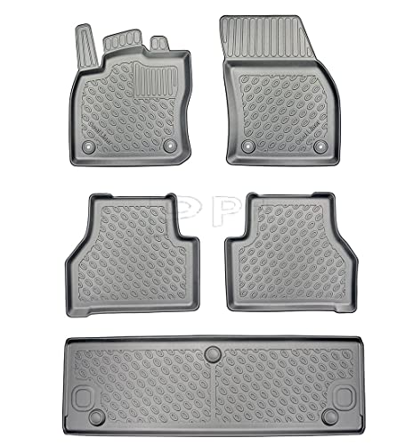 Tappetini in gomma di alta qualità per Caddy Maxi V 7 sedili a partire dall'anno di costruzione 2020