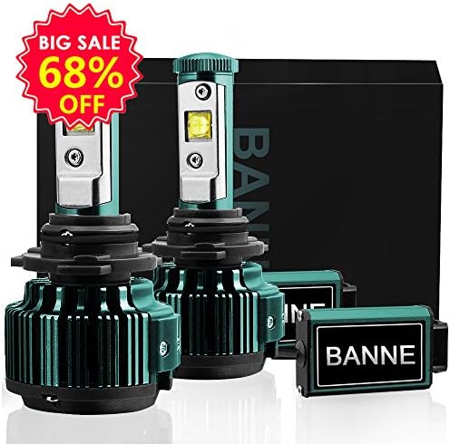 H7 Led Headlight Kit,Banne H7 LED Automobile CREE Headlight Bulb All-in-One Conversion Kit Cool White 6000K 80W 7200 Lumens With 3 Year Warranty(1 Pair)