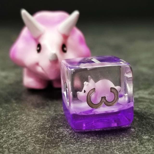 Miniatura 10 de Sage's Portal Juego de dados DND de resina para familiares de dinosaurios y reptiles, juego de dados poliédricos para Dungeons and Dragons RPG