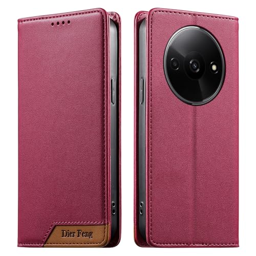 �Ή��@�� for Redmi A3 / A3X,�Ή��@�� for Xiaomi Poco C61 4G �t���b�v�X�^���h ���Ύ� �J�� �X���b�g ���z �ی�P�[�X Red