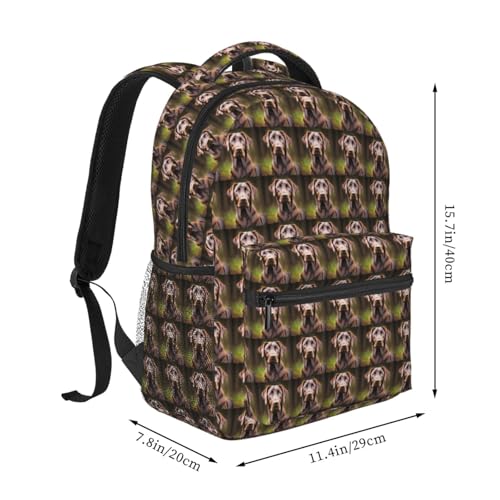 Mochila ligera de labrador marrón lavable y con compartimentos 2