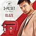 Beverly Hills Polo Club Blaze Men's Luxury Fragrance Gift Set | 30ml EDT Spray & 170ml After Shave Splash | Long-Lasting Bold Scent + Premium Travel Toiletry Bag | Perfect for Confident Modern Man