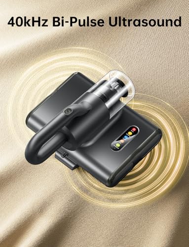 Image of Mattress Vacuum Cleaner Corded | Dual Brush Roll, 25kPa Suction, 100% Dust & Allergens Removal, UV-C Light, 140℉ High Heating, Handheld Bed Vacuum Cleaner for Fabric, Couch, Crib, Pet Hair
