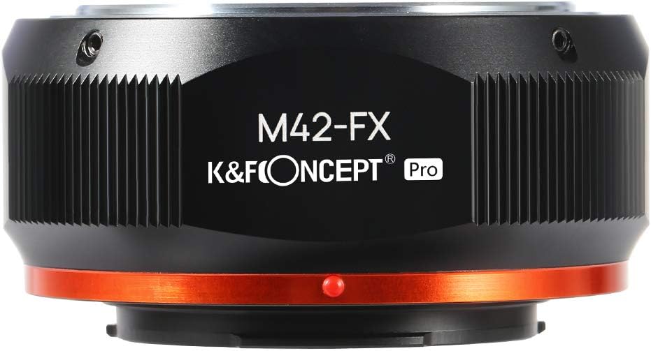 K&F Concept M42 to Fuji X Lens Mount Adapter for M42 Screw Mount Lens to Fujifilm Fuji X-Series X FX Mount Mirrorless Cameras with Matting Varnish Design for Fuji XT2 XT20 XE3 XT1 X-T2