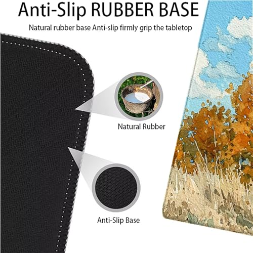 Mouse pad avec bords cousus antidérapant grand tapis souris