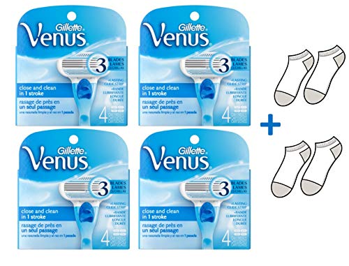 Gillette Venus Women's Original 3 Blade Razor Refills, 16 Count-USA- Free Gift Included