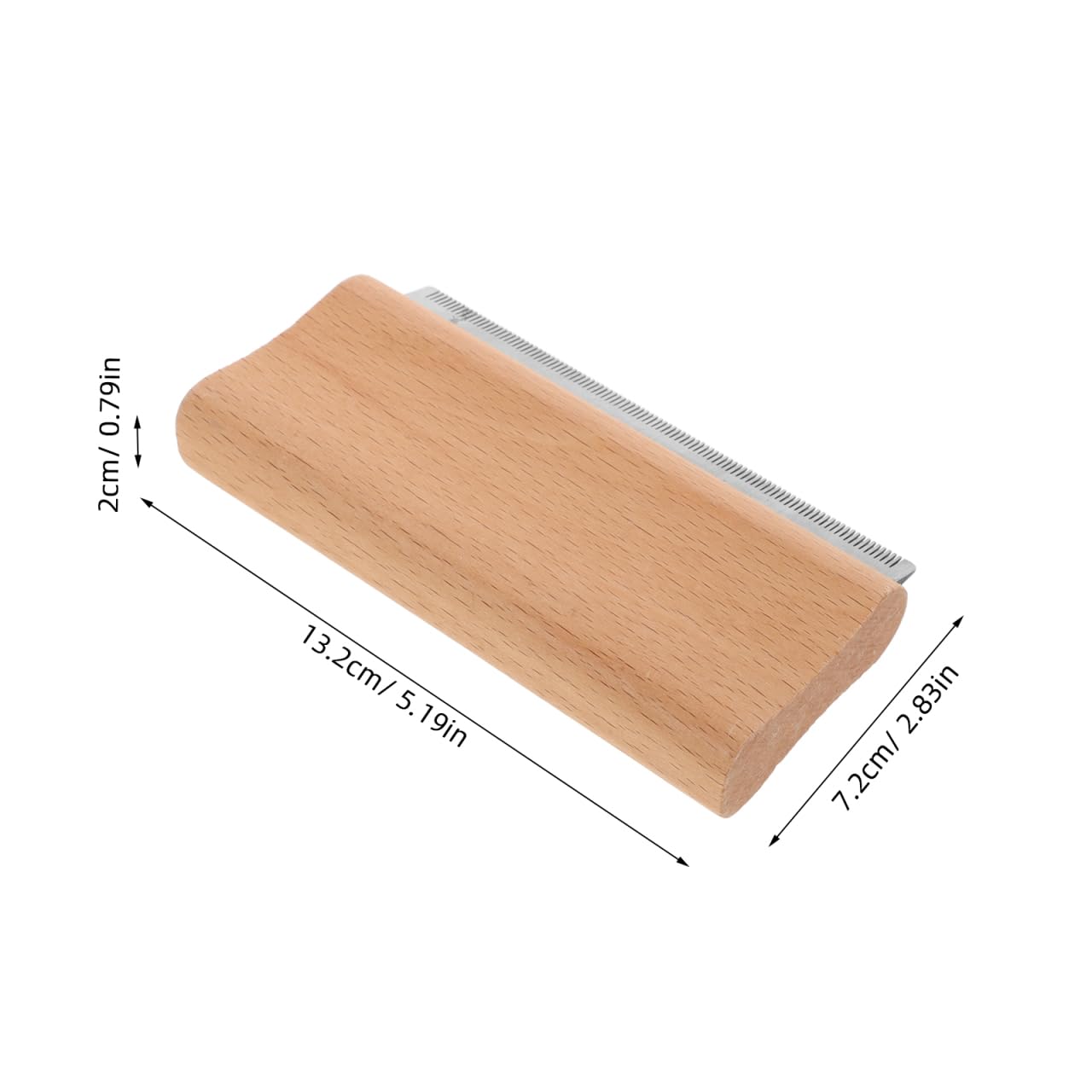 Abaodam Pet Grooming Brush Dog and Horse Deshedding Tool Wooden Bristles Safe Easy to Handle Horse Grooming Comb Tangle-