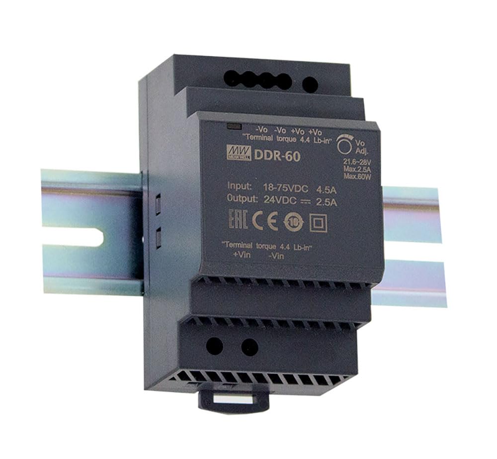 MEAN WELL DDR-60G-12 60W DIN Rail Type DC-DC Converter 9-36VDC