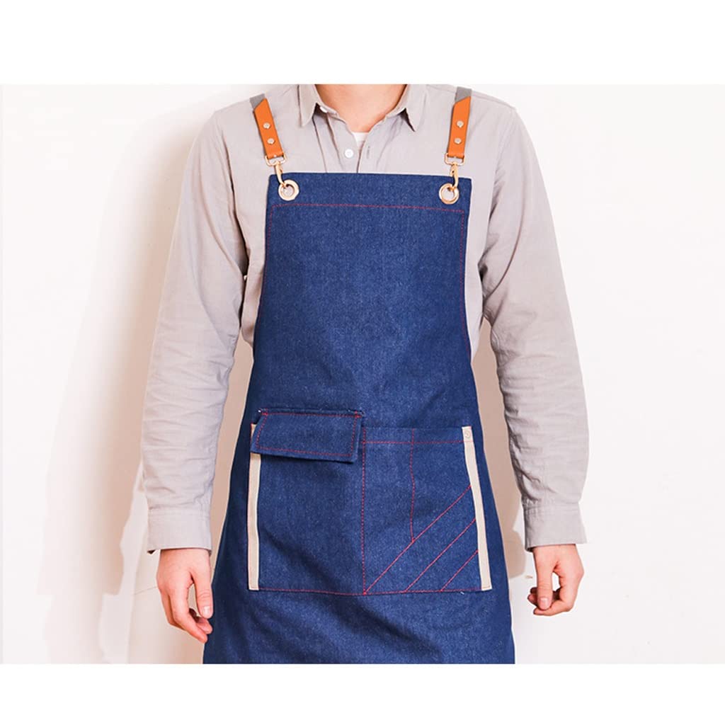 Server Aprons Barista Apron Babero delantal delantal chef delantal cocinar delantal delantal color dril de algodón delantal delantal ajustable delantal elástico Kitchen Aprons Chefs Appron