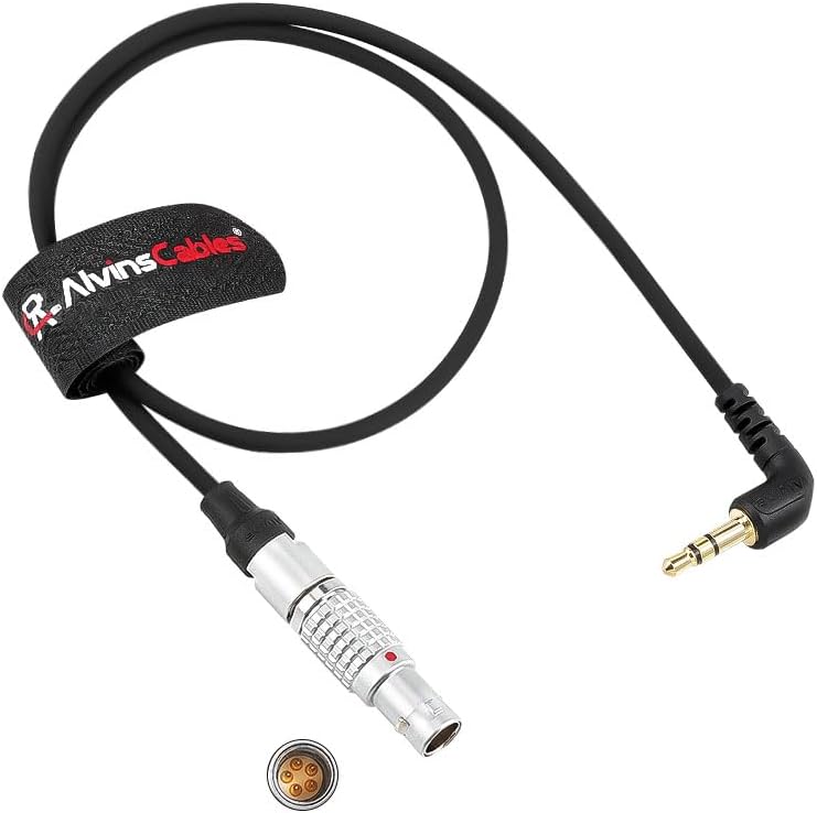 Alvin's Cables Timecode Cable for Tentacle Sync Timecode Generator to ARRI Alexa Sound Devices 3.5mm TRS to 5 Pin Cable 50cm| 19.7inches
