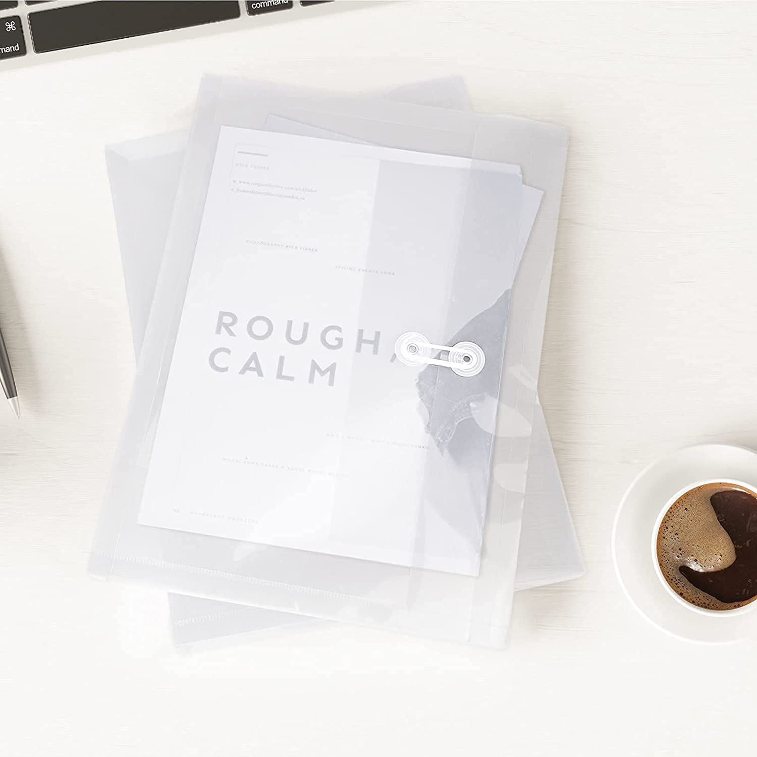 Lot De 12 Enveloppes Transparentes En Plastique Pour Dossiers